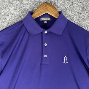 Peter Millar Shirt Men M Purple Summer Comfort Stretch Performance Golf Polo